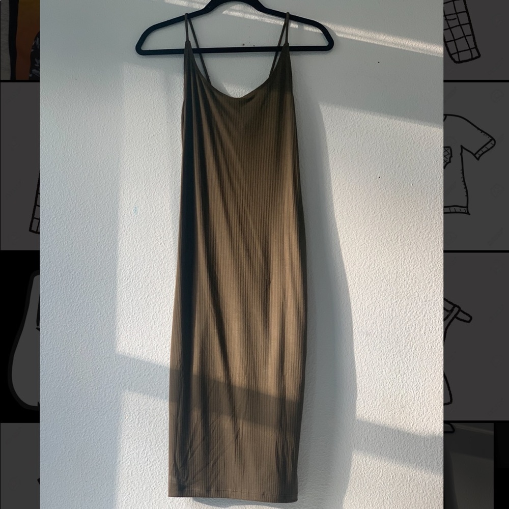 Long Olive Green Dress